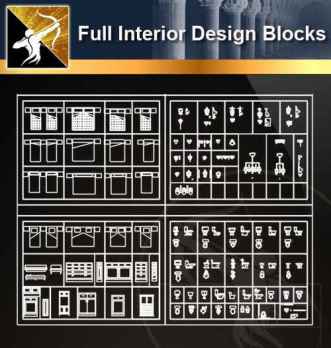 ★【 Full Interior Design Autocad Blocks Bundle  V.4】@All Autocad Blocks Collection
