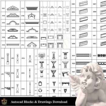 ★【Neoclassical Style Decor CAD Design Elements  V.7】Neoclassical interior, Home decor,Traditional home decorating,Decoration