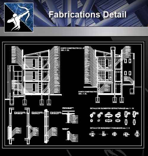 【Architecture CAD Details Collections】Fabrications CAD Details