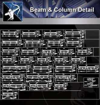 【Architecture CAD Details Collections】Beam & Column CAD Details