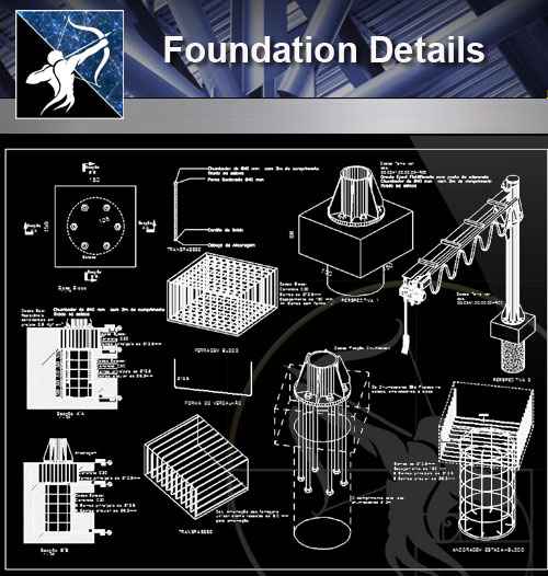 【Architecture CAD Details Collections】Foundation CAD Details