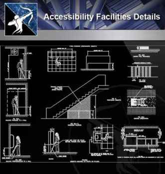 【Architecture CAD Details Collections】Accessibility Facilities Details V.2