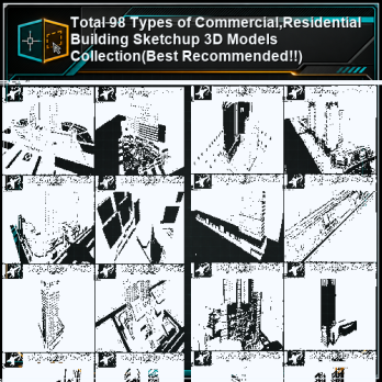 Total 98 Types of Commercial,Residential Building Sketchup 3D Models Collection(Best Recommended!!) product thumbnail