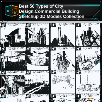 Best 50 Types of City Design,Commercial Building Sketchup 3D Models Collection product thumbnail