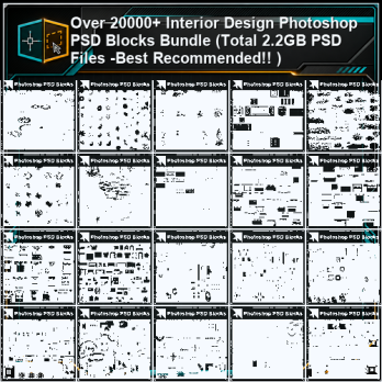 Over 20000+ Interior Design Photoshop PSD Blocks Bundle (Total 2.2GB PSD Files -Best Recommended!! ) product thumbnail