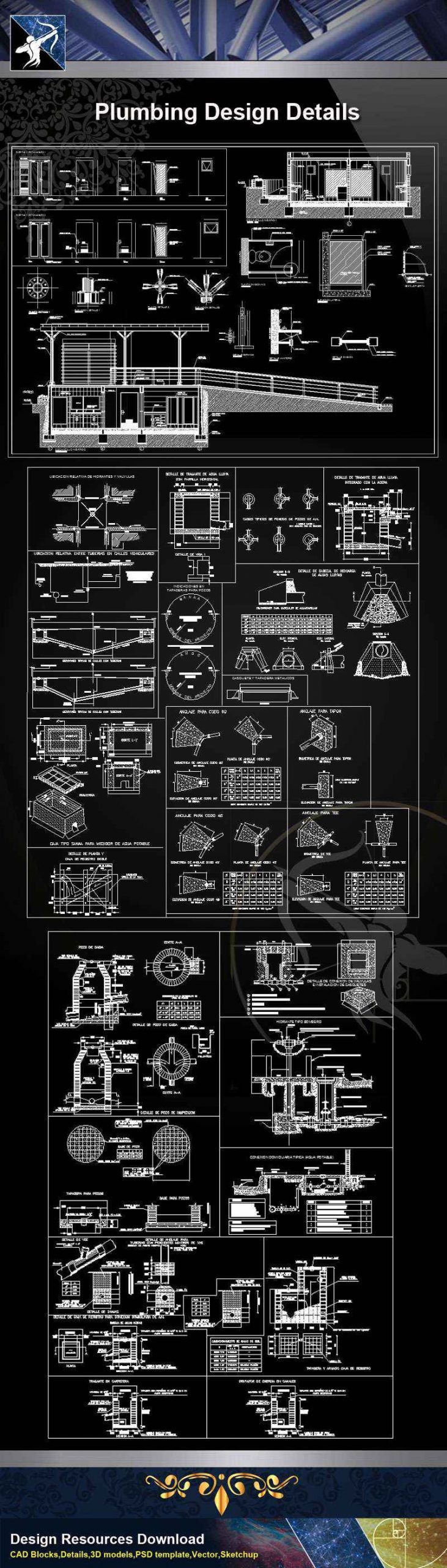 【Architecture CAD Details Collections】Plumbing CAD Detail Drawings V.2(Good) - Image 2