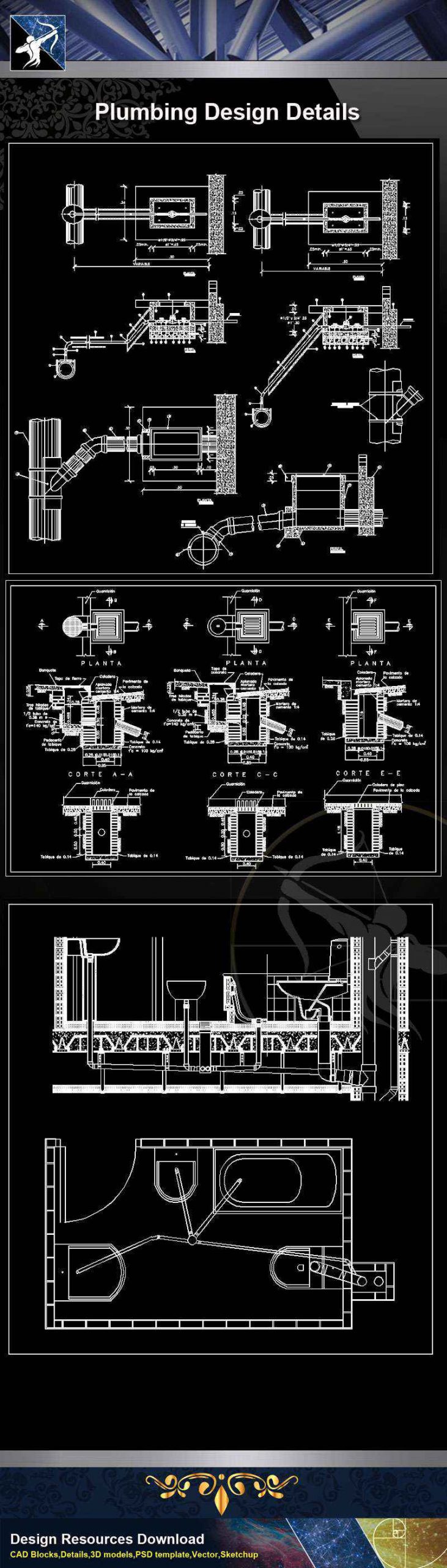 【Architecture CAD Details Collections】Plumbing CAD Detail Drawings V.2(Good) - Image 3
