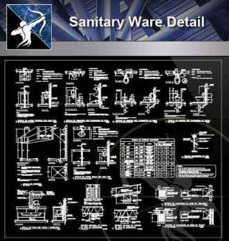 【Architecture CAD Details Collections】Sanitary Ware Details