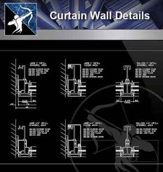 【Architecture CAD Details Collections】Curtain Wall CAD Details