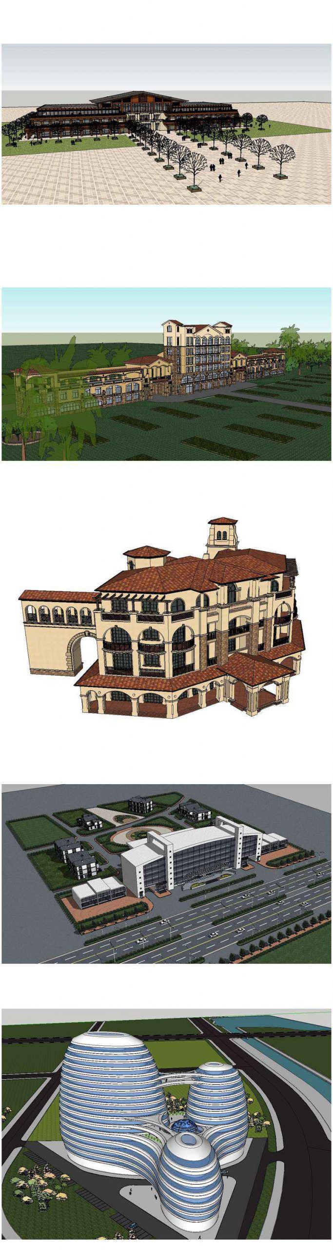 ★【Sketchup 3D Models】19 Types of Hotel Sketchup 3D Models V.2 - Image 7