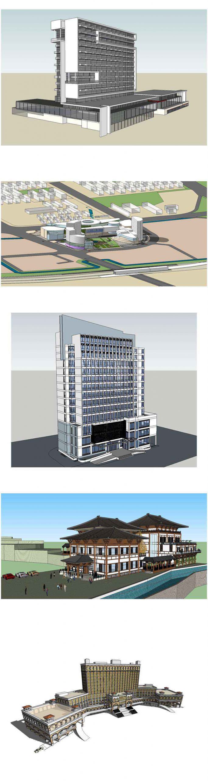 ★【Sketchup 3D Models】20 Types of Hotel Sketchup 3D Models V.1 - Image 6