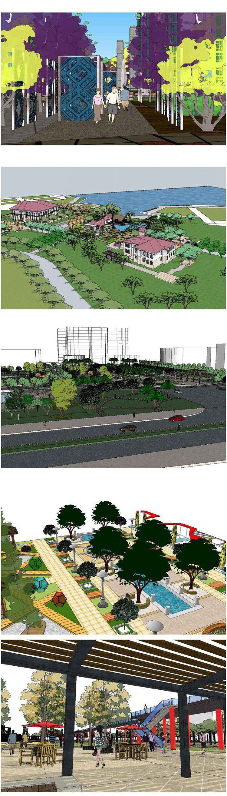 ★【Sketchup 3D Models】15 Types of Plaza Landscape Sketchup 3D Models V.3 - Image 2