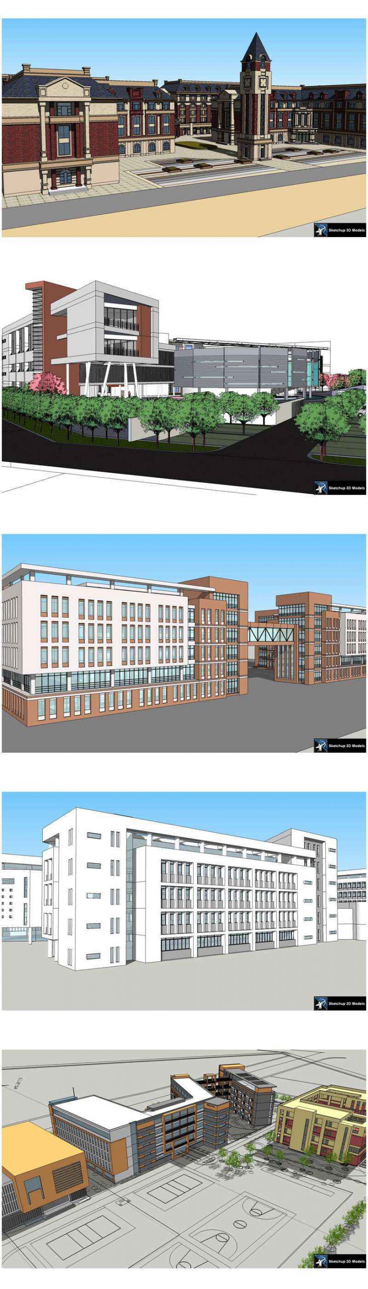 ★【Sketchup 3D Models】20 Types of School Sketchup 3D Models V.5 - Image 4