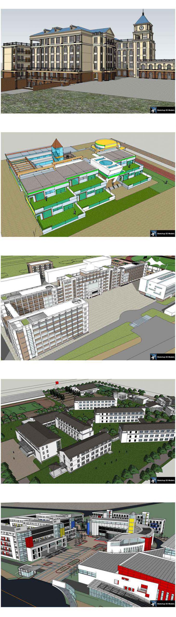 ★【Sketchup 3D Models】20 Types of School Sketchup 3D Models V.7 - Image 4