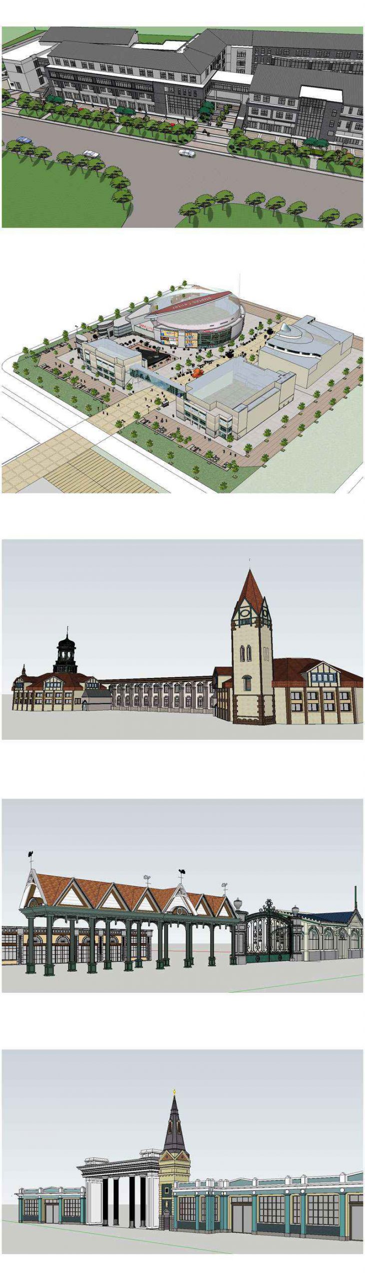 ★【Sketchup 3D Models】15 Types of Commercial Street Design Sketchup 3D Models V.1 - Image 3