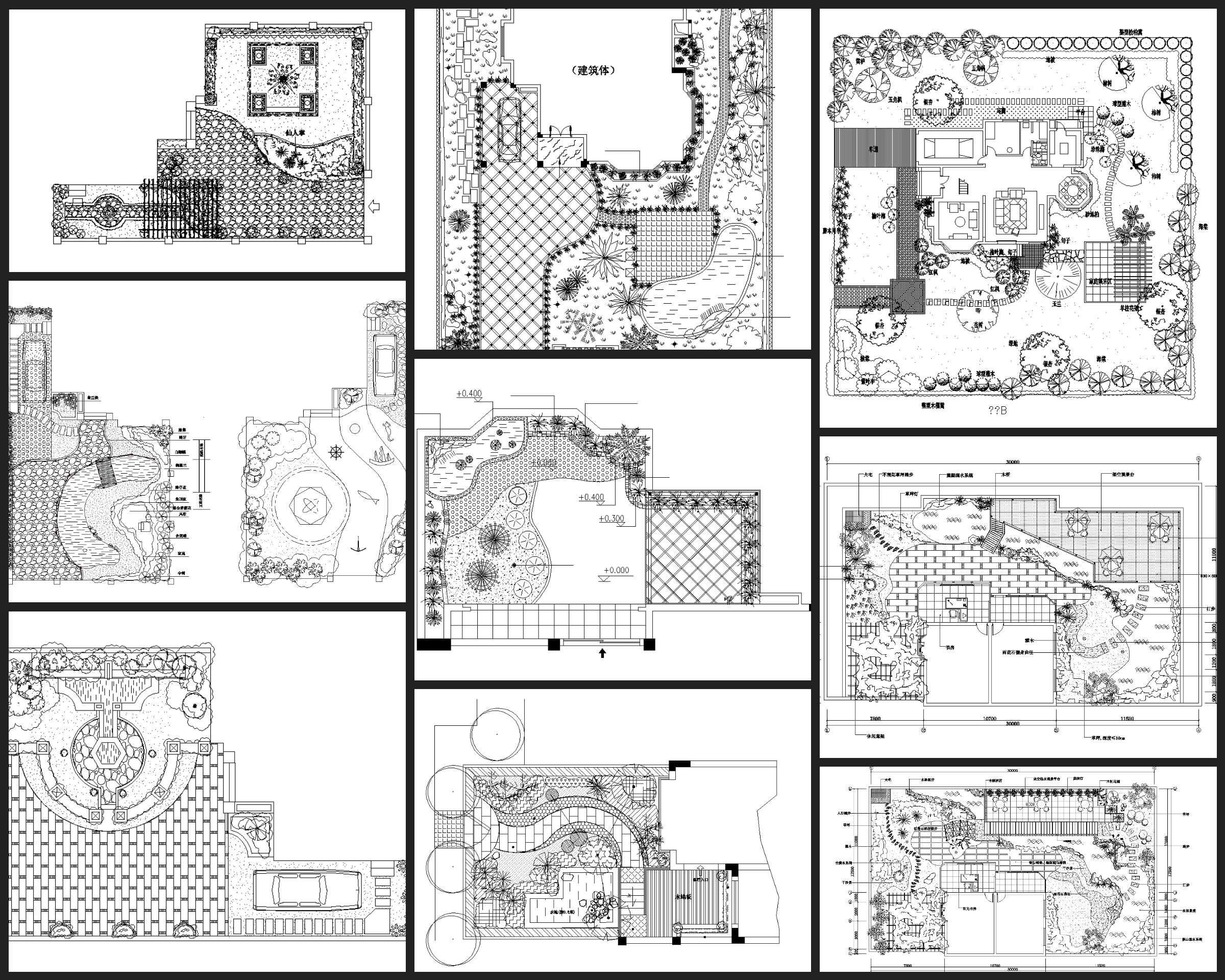 ★【Villa Landscape design,Rooftop garden,Community garden CAD Drawings Bundle V.2】All kinds of Landscape design CAD Drawings - Image 2