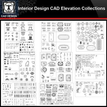 ★【Interior Design Autocad Elevation Collections V.2】All kinds of CAD Elevation Bundle