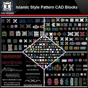 ★【Islamic Style Pattern Autocad Blocks V.2】All kinds of Islamic Style Pattern CAD drawings Bundle