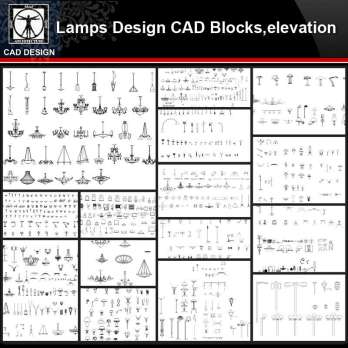 ★【Lamps Design Autocad Blocks,elevation Collections】All kinds of Lamps CAD Blocks