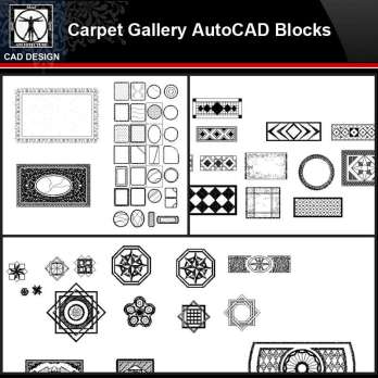 ★【Carpet Gallery Autocad Blocks Collections】All kinds of Carpet CAD Blocks
