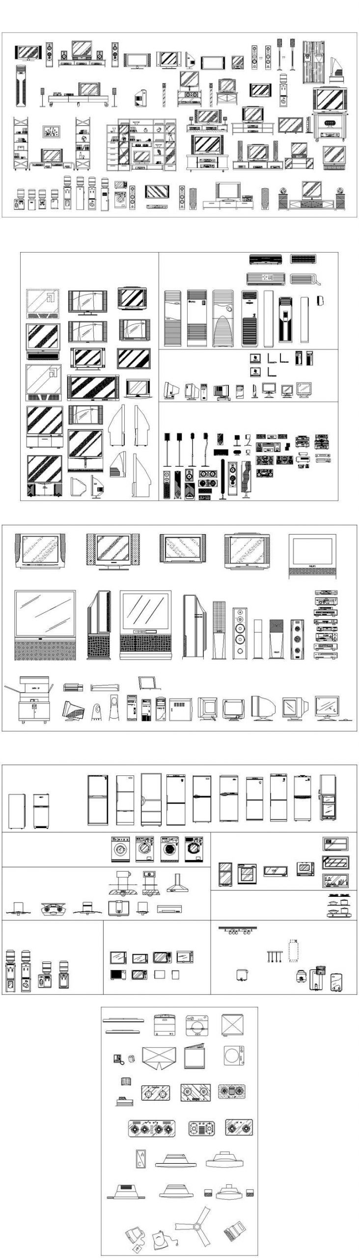 ★【Electrical Appliances Autocad Blocks Collections】All kinds of Electrical Appliances CAD Blocks - Image 3