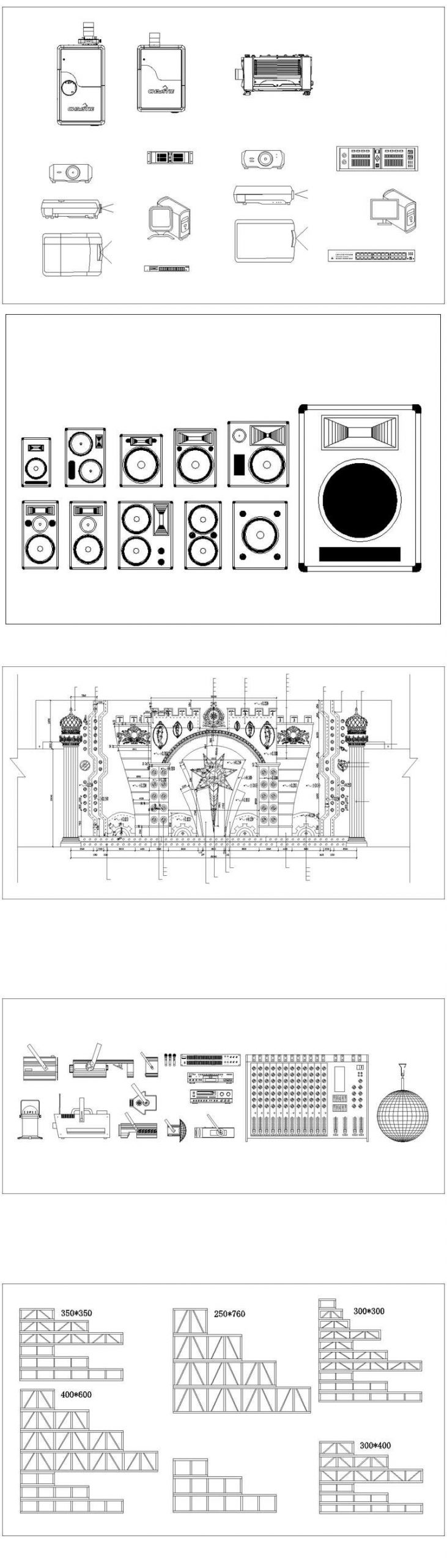 ★【State lighting sound system Autocad Blocks Collections】All kinds of State lighting CAD Drawings - Image 4