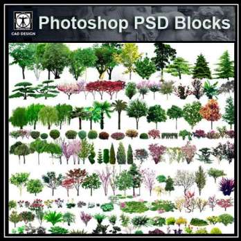 ★【 PSD Landscape Blocks-All Tree,Plants PSD Blocks Download V1】