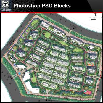 ★【PSD Landscape design concept layout 】PSD Landscape Blocks V1