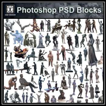 ★【 PSD Landscape Blocks-All Decorations, sculptures, furnishings PSD Blocks Download V4】