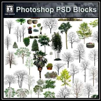 ★【 PSD Landscape Blocks-All Tree,Plants PSD Blocks Download V5】