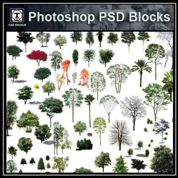 ★【 PSD Landscape Blocks-All Tree,Plants PSD Blocks Download V6】