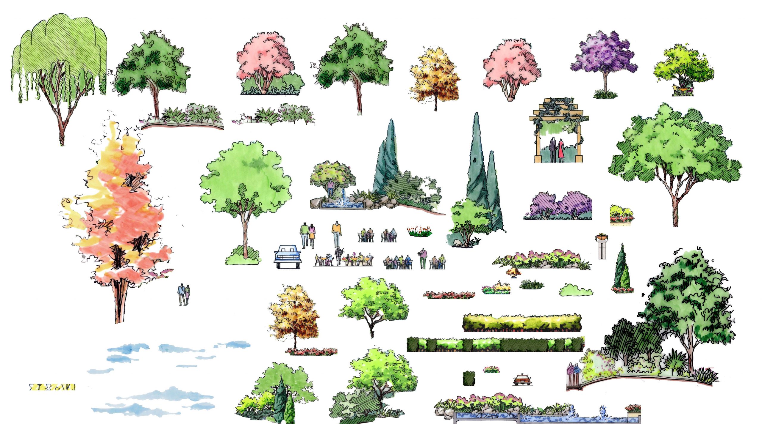 ★【 Hand painted Tree PSD Landscape Blocks 】Tree PSD Landscape Blocks V3 - Image 5