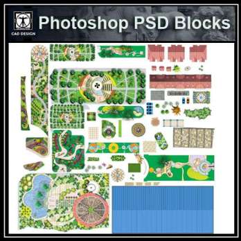 ★【PSD Landscape Paving,layout design Blocks 】Paving,layout design 2D Plan PSD Landscape Blocks V3