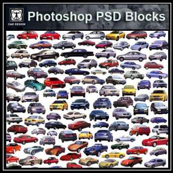 ★【 PSD Landscape Blocks-All Car PSD Blocks Download V2】Car ,truck ,transportation