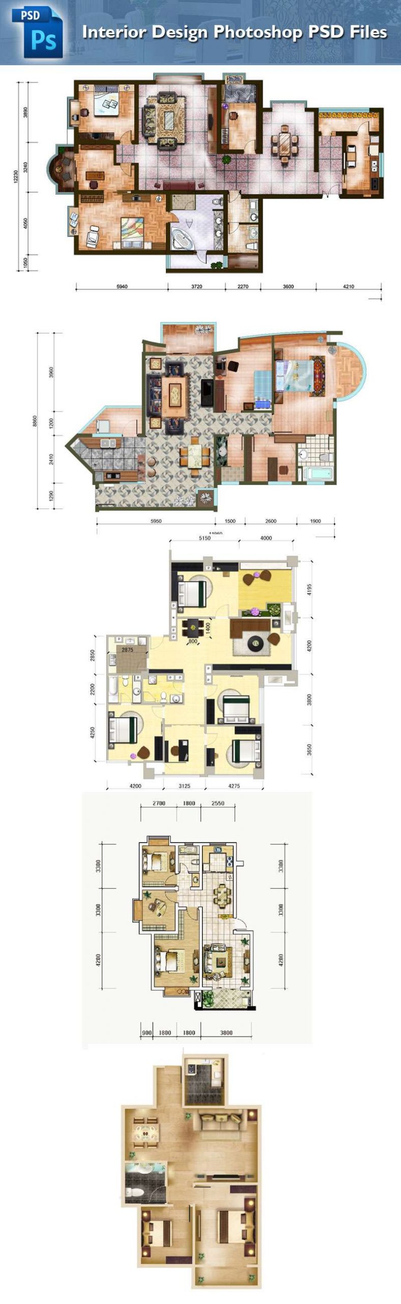 ★【 PSD Interior Design Layout Plan Blocks-All Interior Design PSD Blocks Download V1】 - Image 4