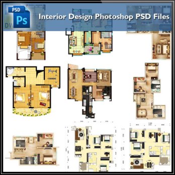 ★【 PSD Interior Design Layout Plan Blocks-All  Interior Design PSD Blocks Download V3】