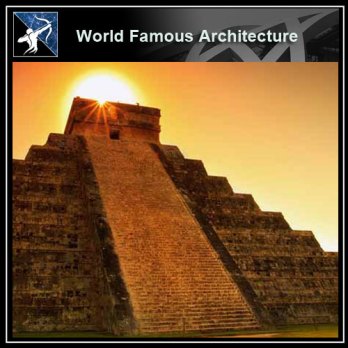 💎【Famous Architecture Projects】Pyramid chichen itza CAD Drawing