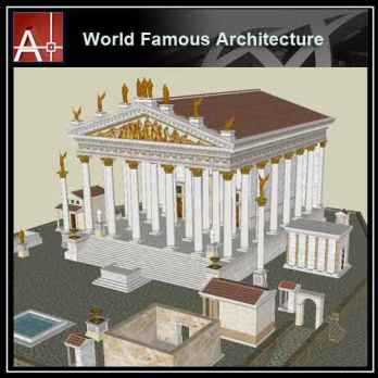 💎【Famous Architecture Projects】Temple Of Jupiter Optimus Maximus Sketchup 3D model