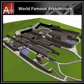 💎【Famous Architecture Projects】Wang Xi-Ninghai Shili Red Makeup Museum  Sketchup 3D model