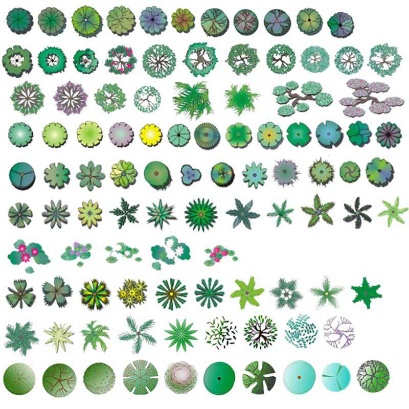 ★Photoshop PSD Blocks-Landscape 2D Tree Design PSD Blocks - Image 2