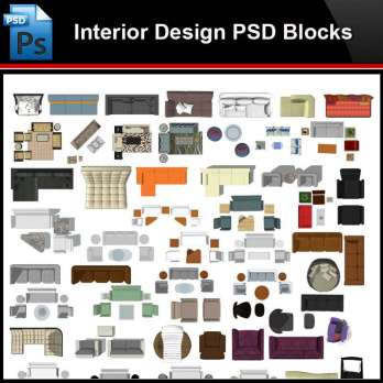 ★Photoshop PSD Blocks-Interior Design -Sofa PSD Blocks V2