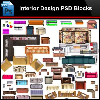 ★Photoshop PSD Blocks-Interior Design Sofa PSD Blocks