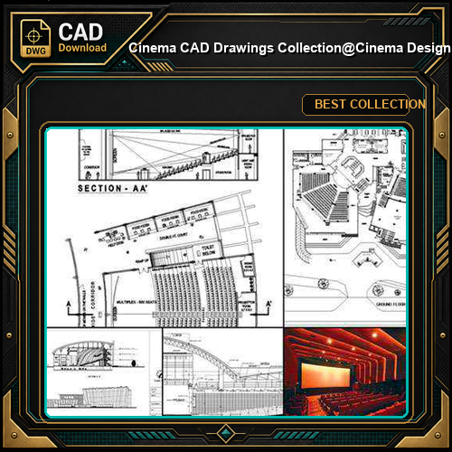 ★【Cinema CAD Drawings Collection】@Cinema Design,Autocad Blocks,Cinema Details,Cinema Section,Cinema elevation design drawings