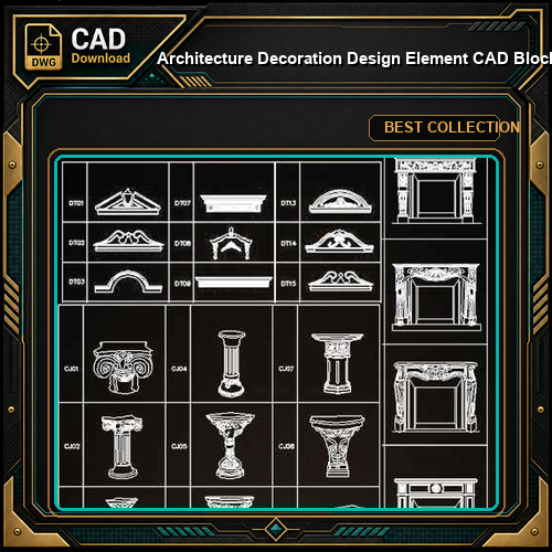 ★【Architecture Decoration Design Element CAD Blocks V.6】@Autocad Decoration Blocks,Drawings,CAD Details,Elevation