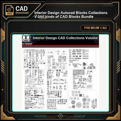 ★【Interior Design Autocad Blocks Collections V.3】All kinds of CAD Blocks Bundle