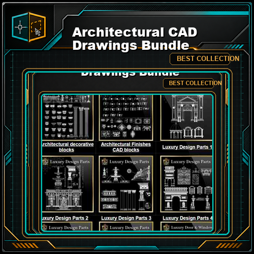 【Architectural CAD Drawings Bundle】(Best Collections!!)