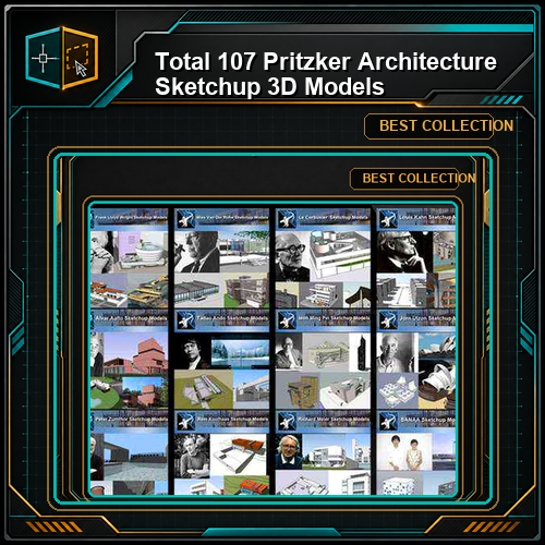 ★Total 107 Pritzker Architecture Sketchup 3D Models★ (Best Recommanded!!)