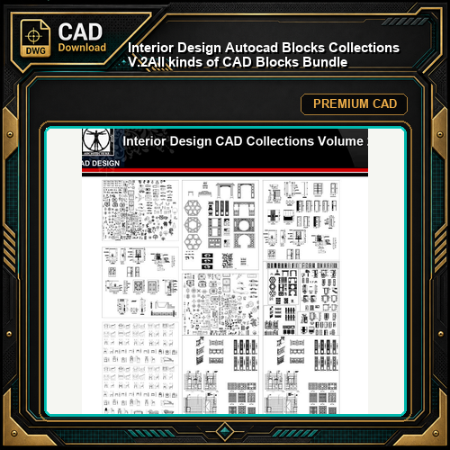 ★【Interior Design Autocad Blocks Collections V.2】All kinds of CAD Blocks Bundle