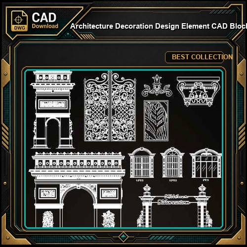 ★【Architecture Decoration Design Element CAD Blocks V.4】@Autocad Decoration Blocks,Drawings,CAD Details,Elevation
