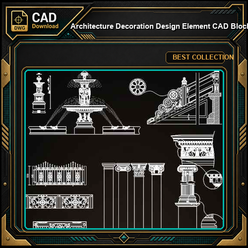 ★【Architecture Decoration Design Element CAD Blocks V.3】@Autocad Decoration Blocks,Drawings,CAD Details,Elevation